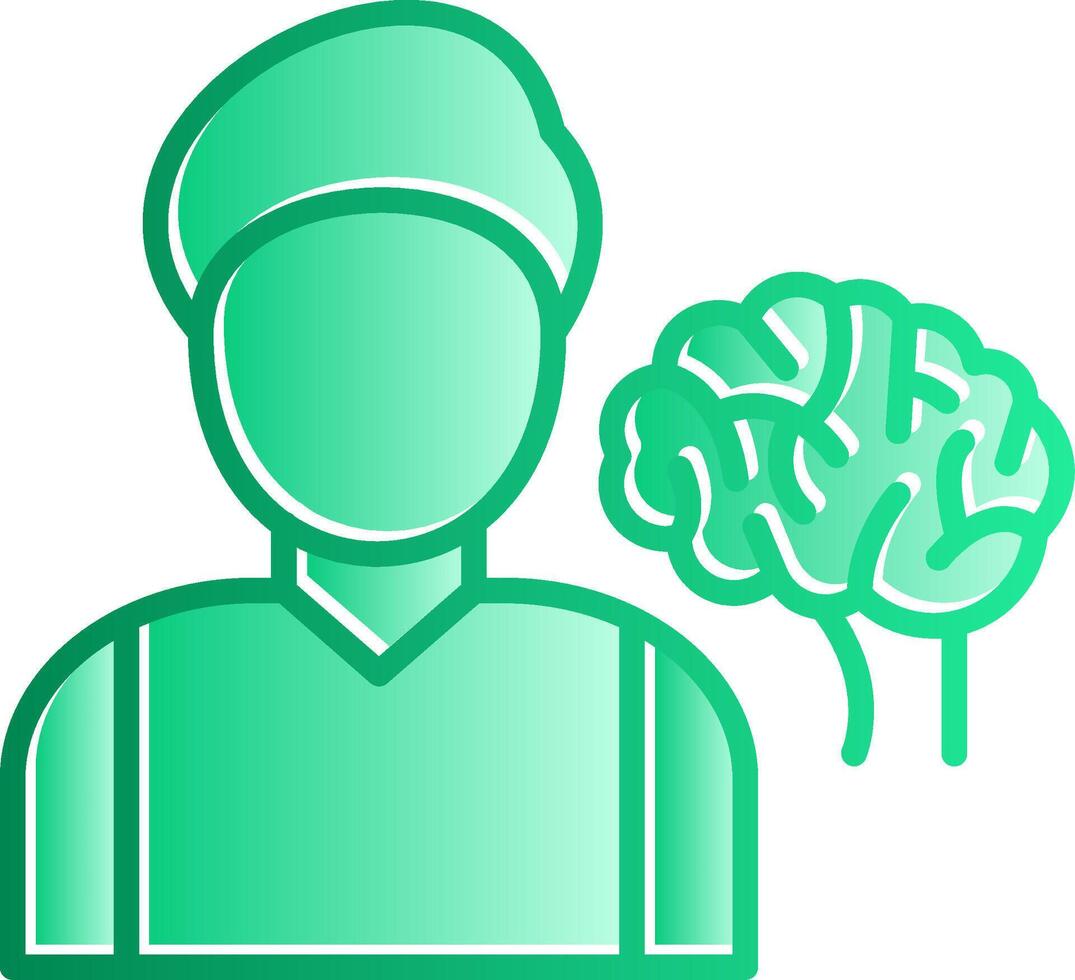 Neurologist Gradient Slip Icon vector