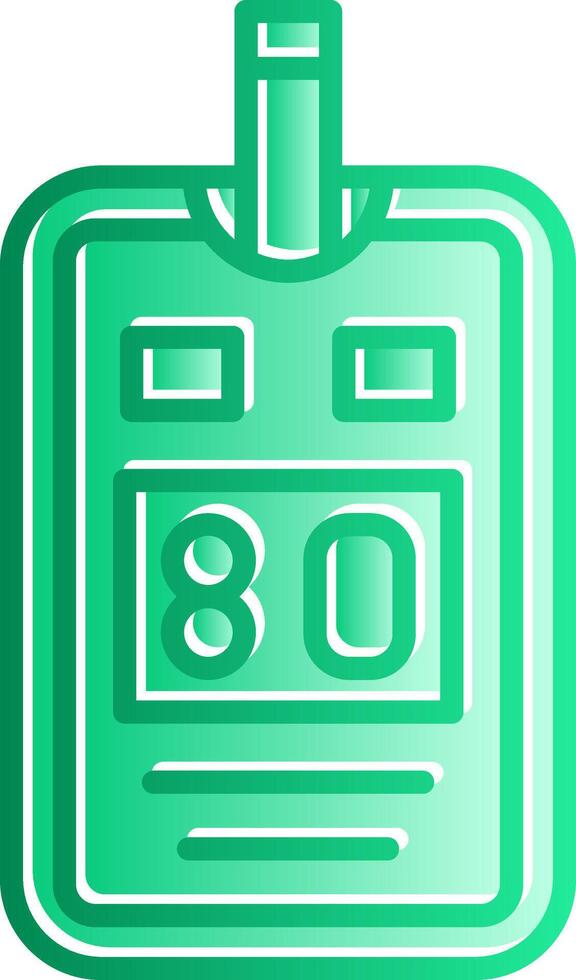 Glucose Meter Gradient Slip Icon vector