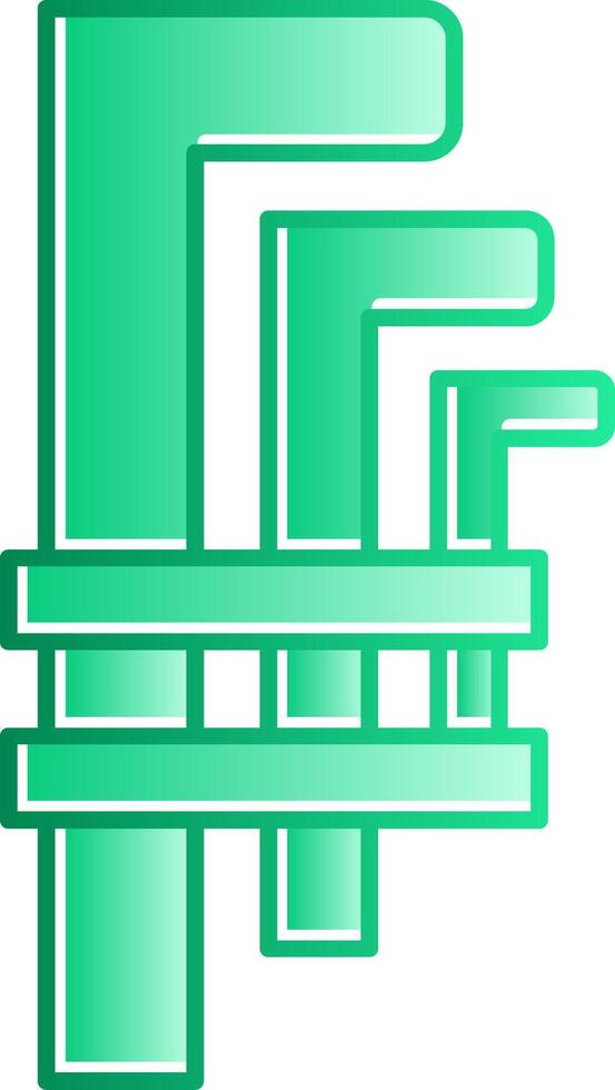 Hex Key Gradient Slip Icon vector