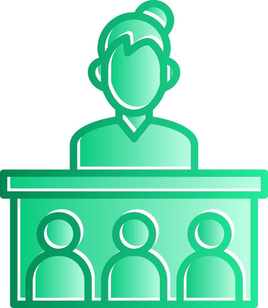 Physical Coaching Gradient Slip Icon vector