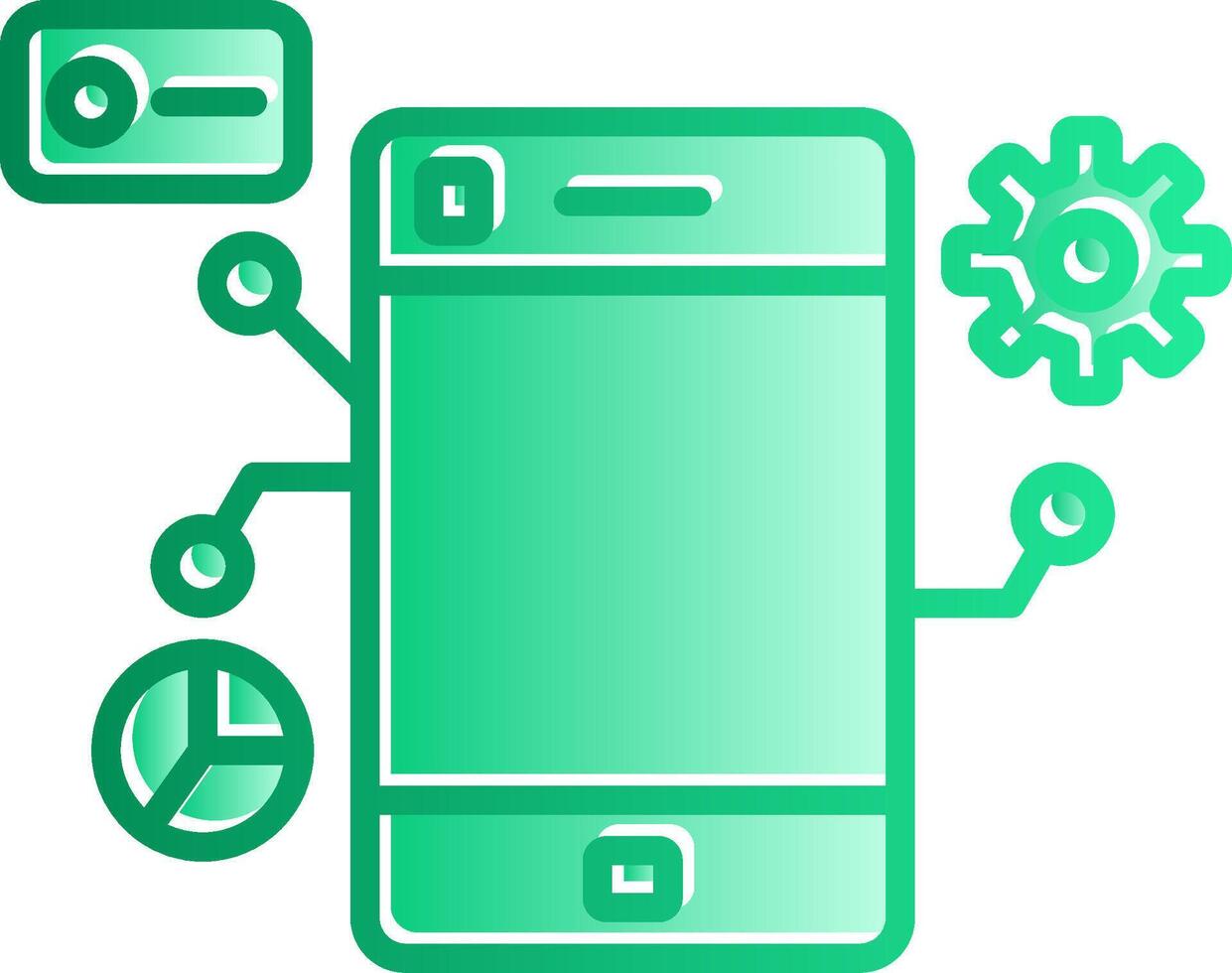 Mobility Gradient Slip Icon vector