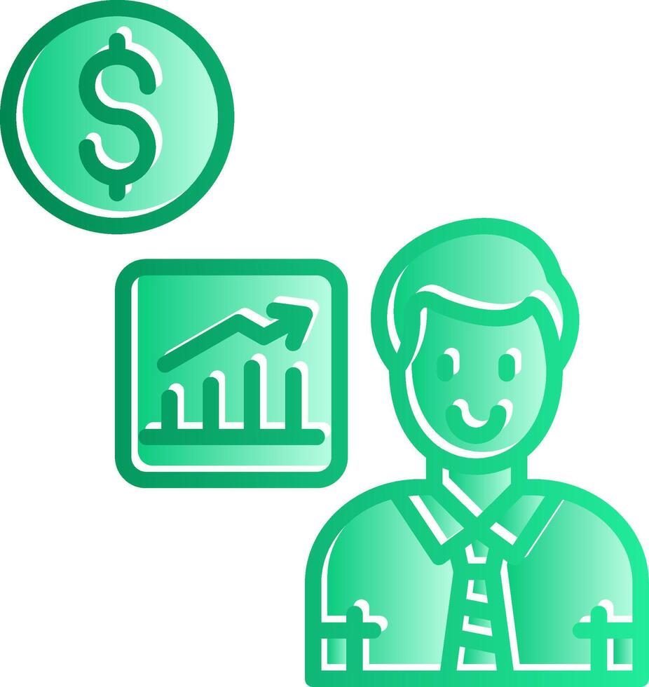Business Impact Gradient Slip Icon vector