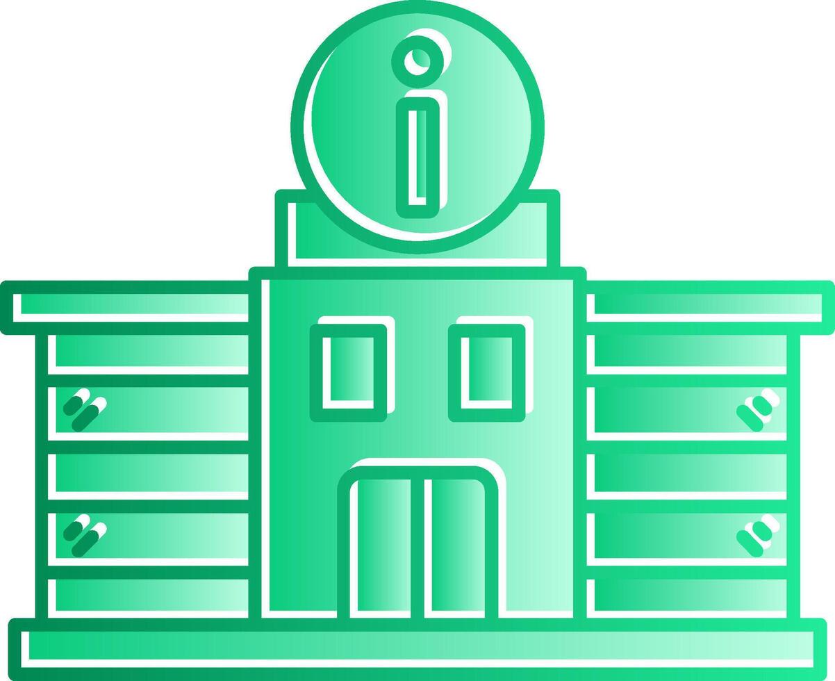 Information Center Gradient Slip Icon vector
