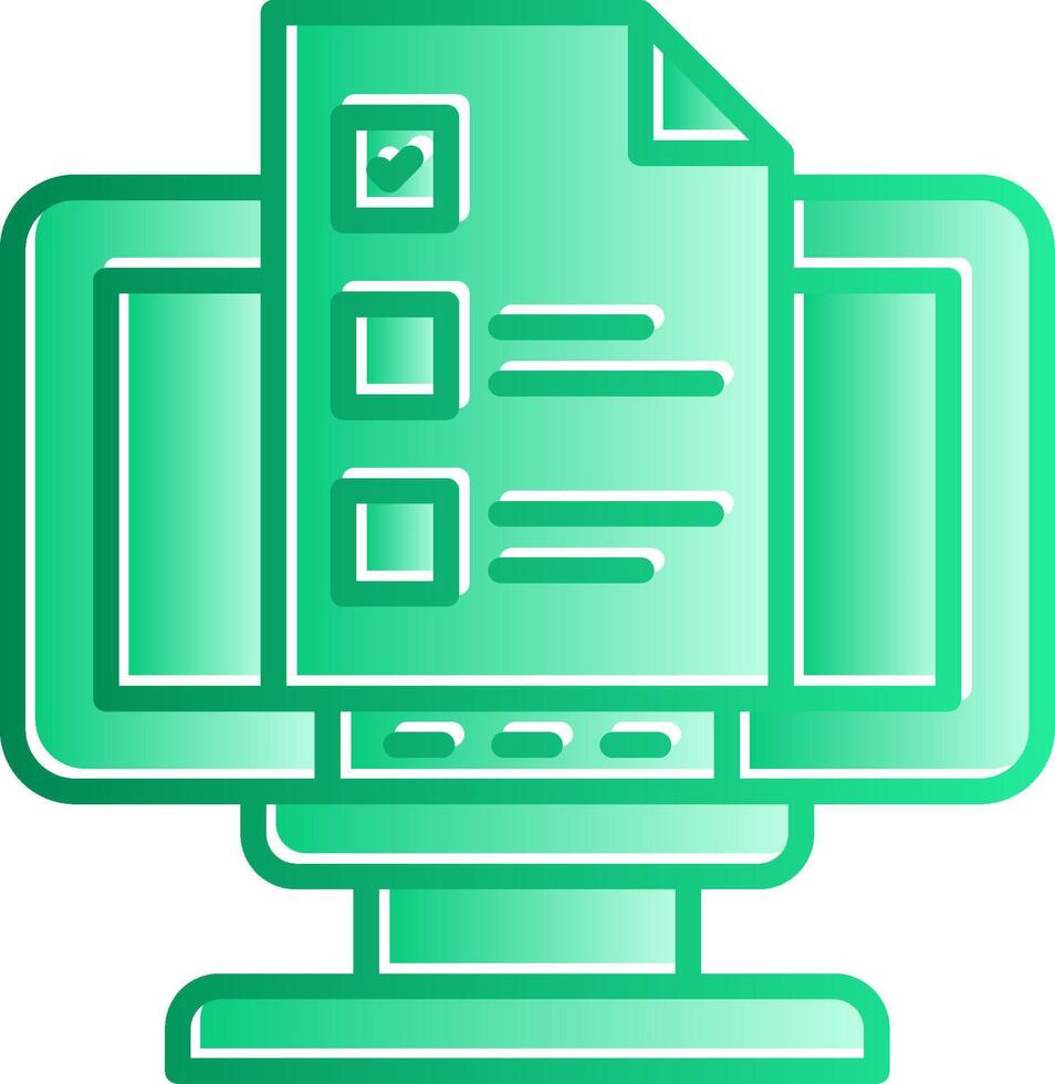 Brief Gradient Slip Icon vector