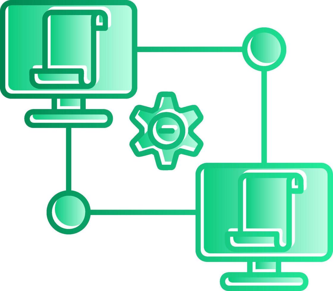 Data Remote Access Gradient Slip Icon vector