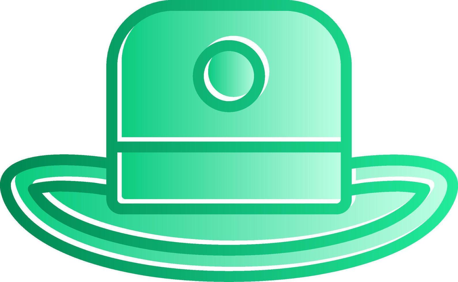 Cowboy Hat Gradient Slip Icon vector