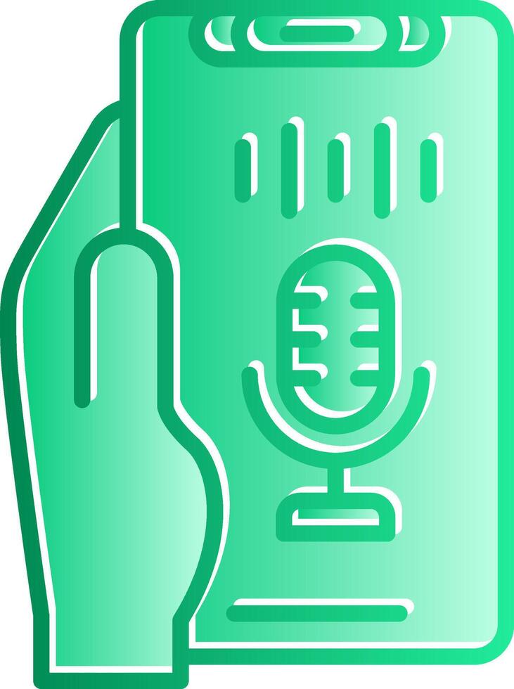 Recording Gradient Slip Icon vector