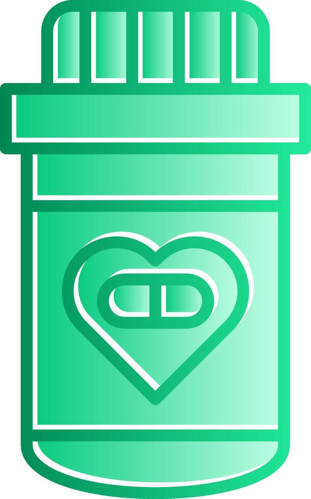 Heart Medicine Gradient Slip Icon vector
