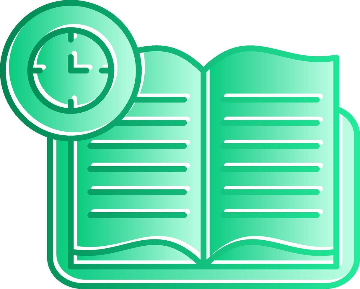 Continuous Learning Gradient Slip Icon vector