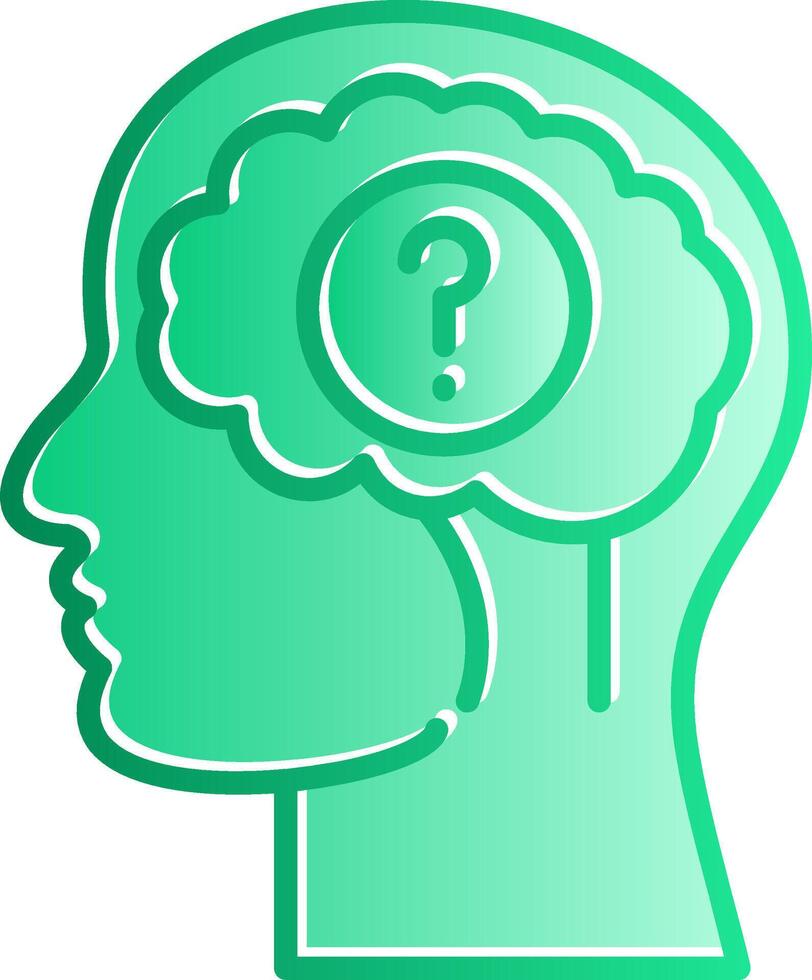 Alzheimer Gradient Slip Icon vector