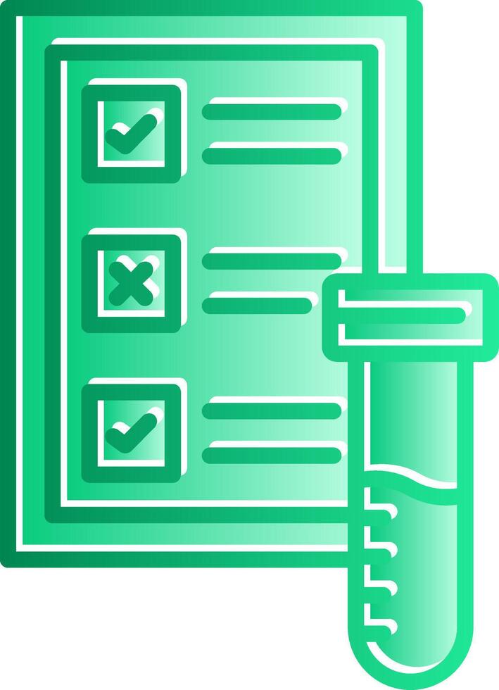 Blood Test Gradient Slip Icon vector