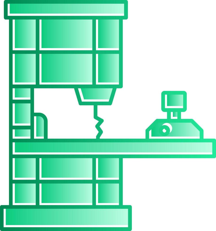 Band Saw Gradient Slip Icon vector