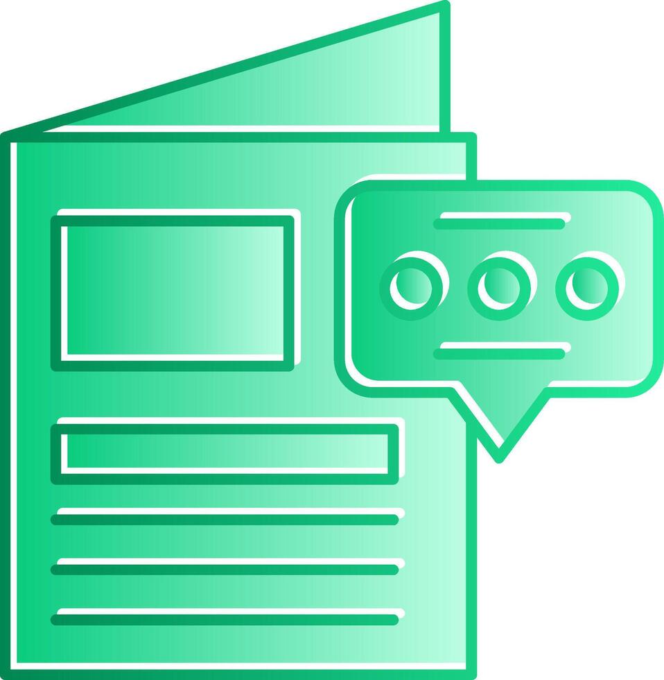 Brochure Gradient Slip Icon vector