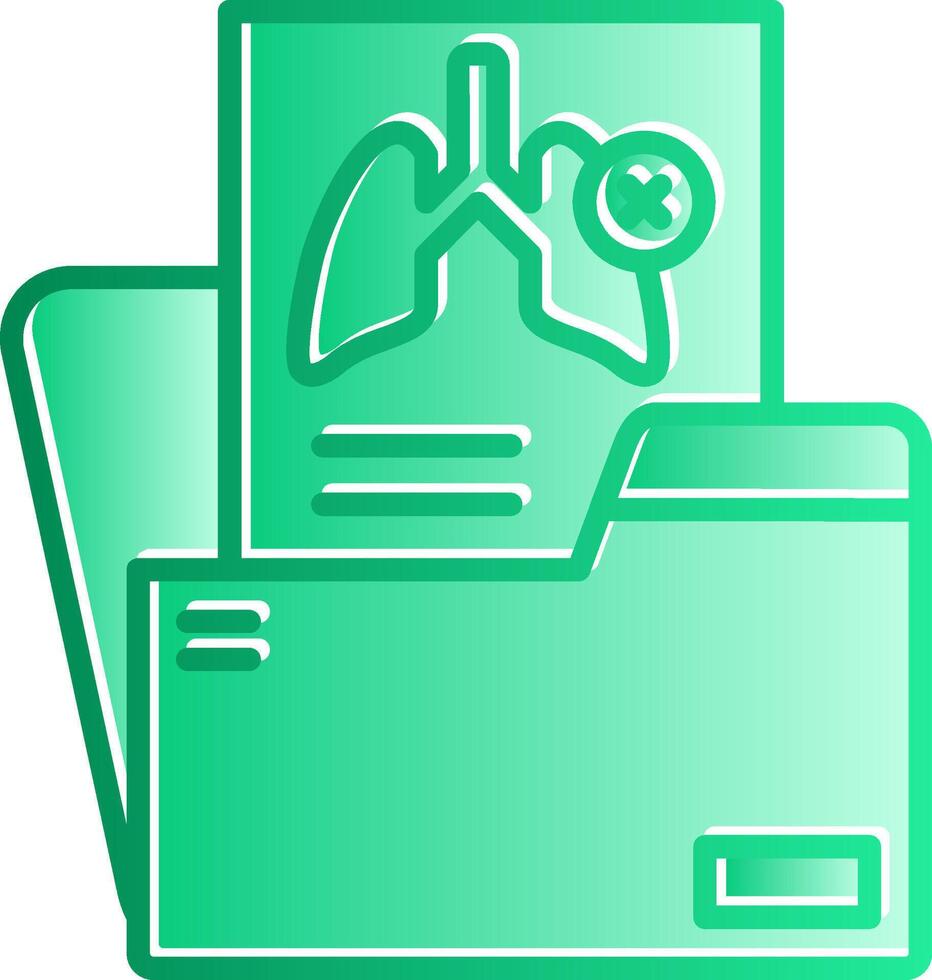 Tuberculosis Folder Gradient Slip Icon vector