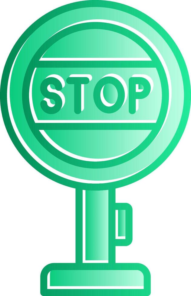 Stop Sign Board Gradient Slip Icon vector