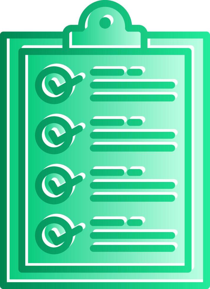 Checklist Gradient Slip Icon vector
