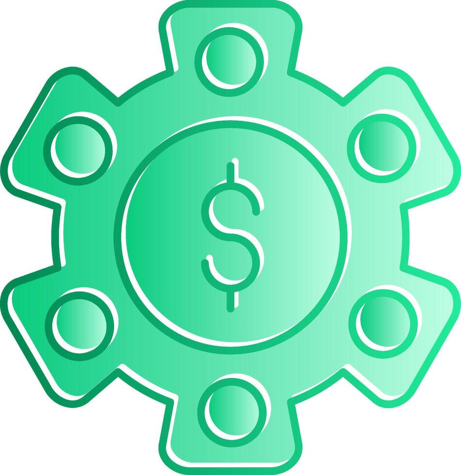 Asset Management Gradient Slip Icon vector