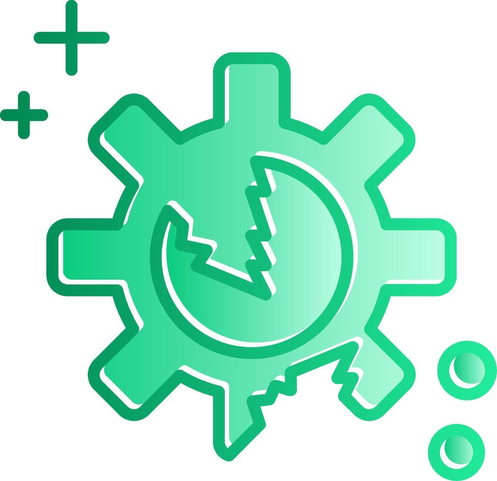 Disruption Gradient Slip Icon vector