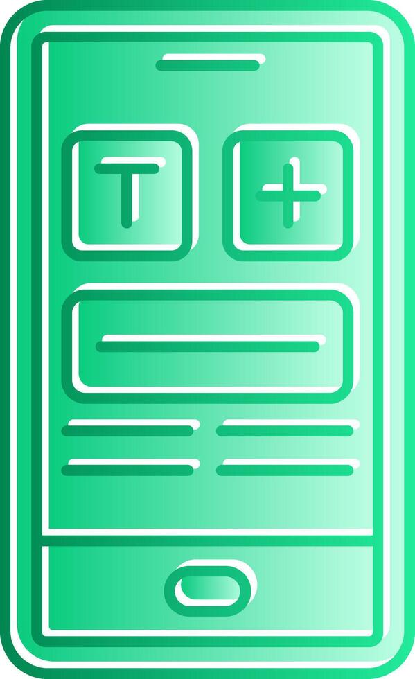 Mobile Phone Gradient Slip Icon vector