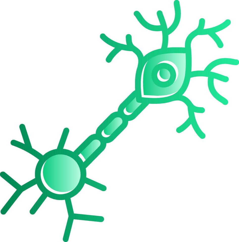 Multipolar Neuron Gradient Slip Icon vector