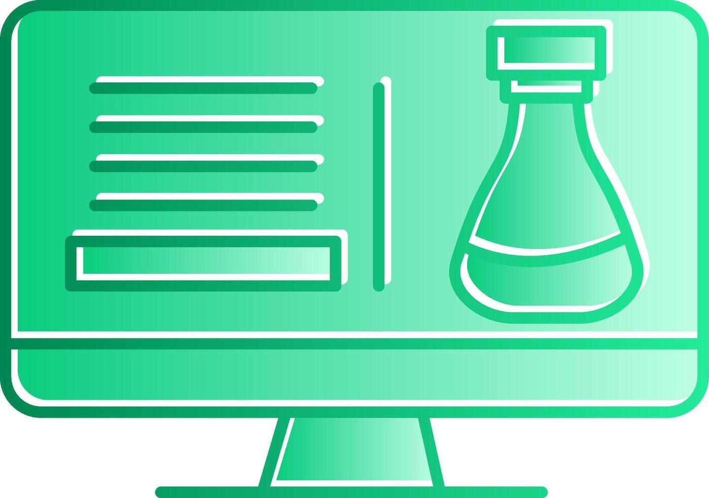 Science Class Gradient Slip Icon vector