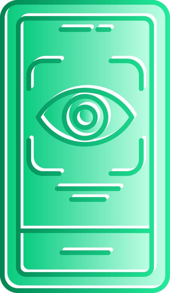 Retina Scanner Gradient Slip Icon vector