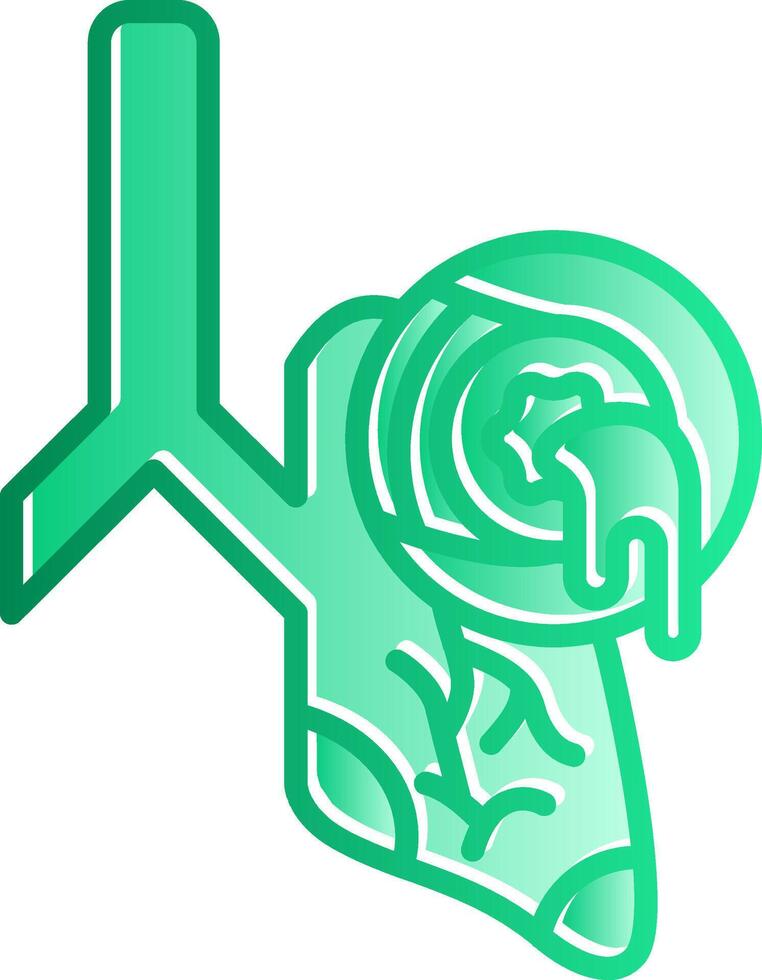Bronchiectasis Gradient Slip Icon vector