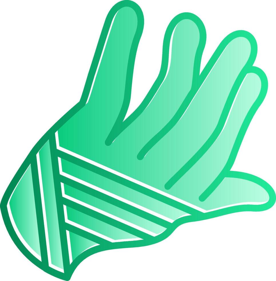 Hand Injury Gradient Slip Icon vector