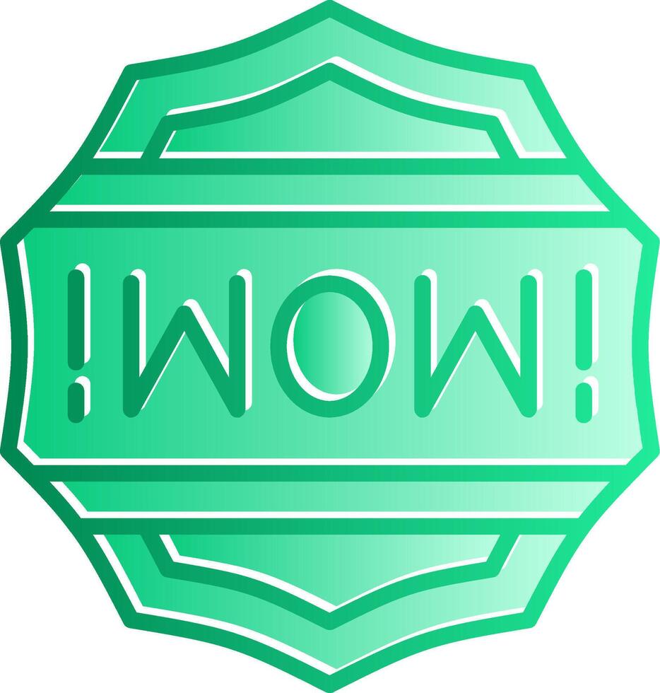 Wow Gradient Slip Icon vector