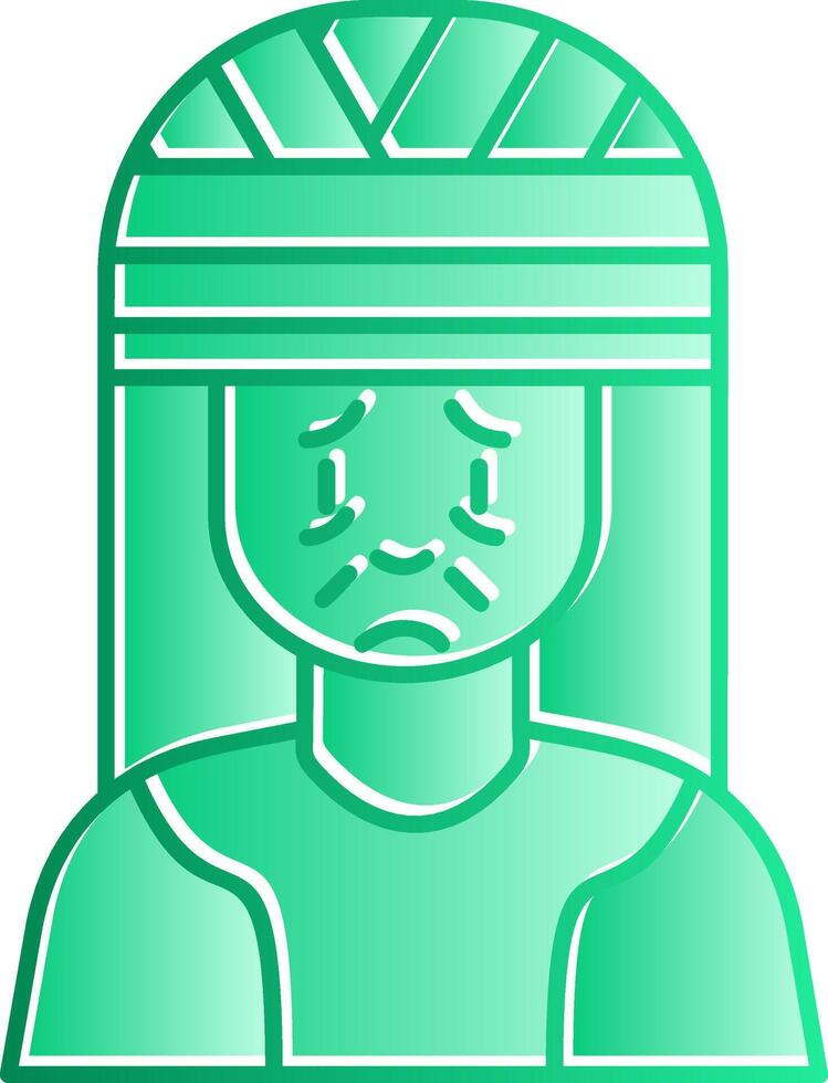 Head Injury Gradient Slip Icon vector