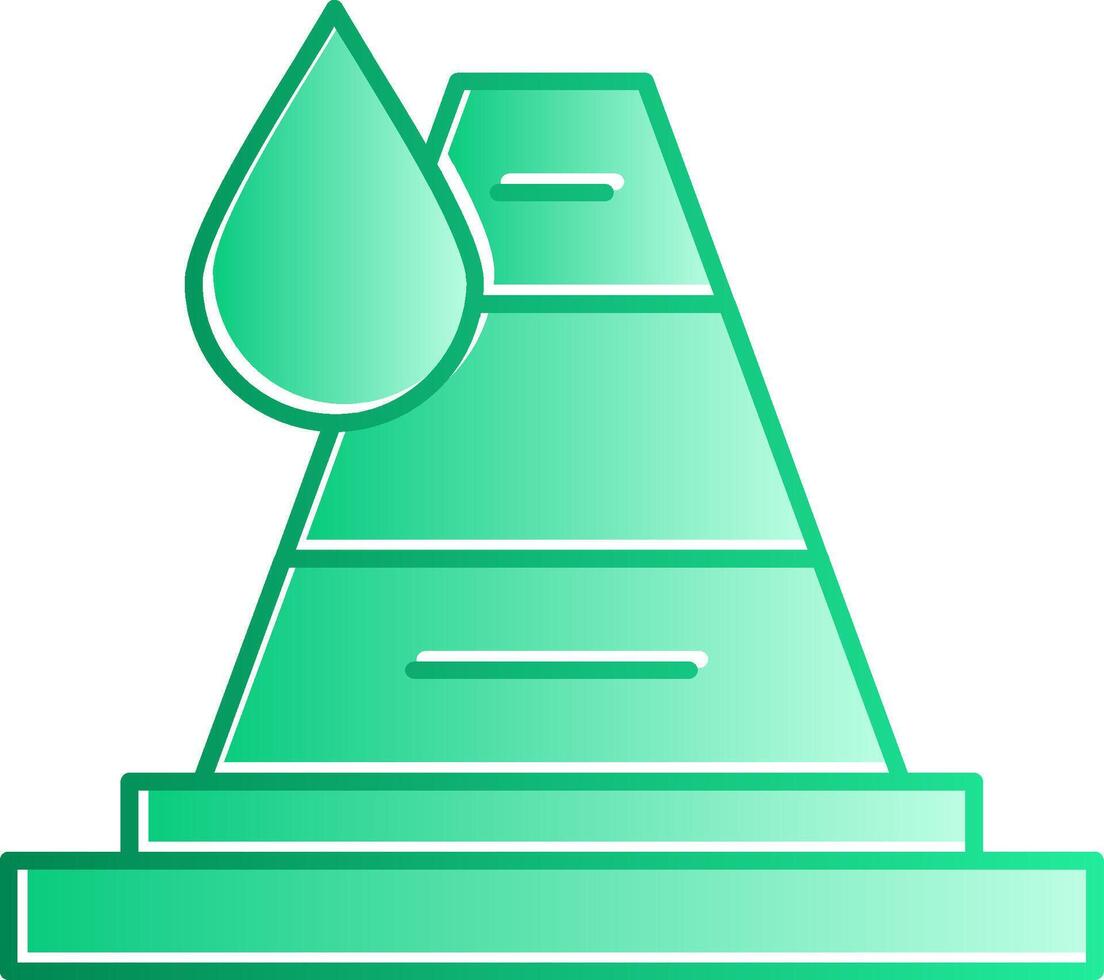 Traffic Cone Gradient Slip Icon vector