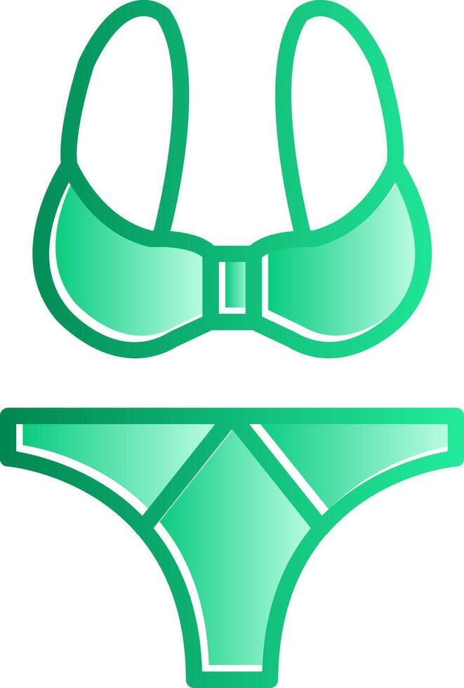 Swimsuit Gradient Slip Icon vector