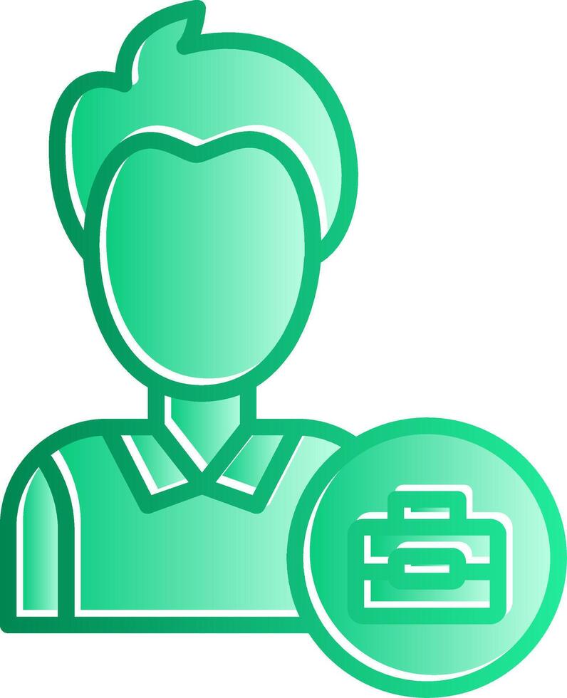 Employment Gradient Slip Icon vector