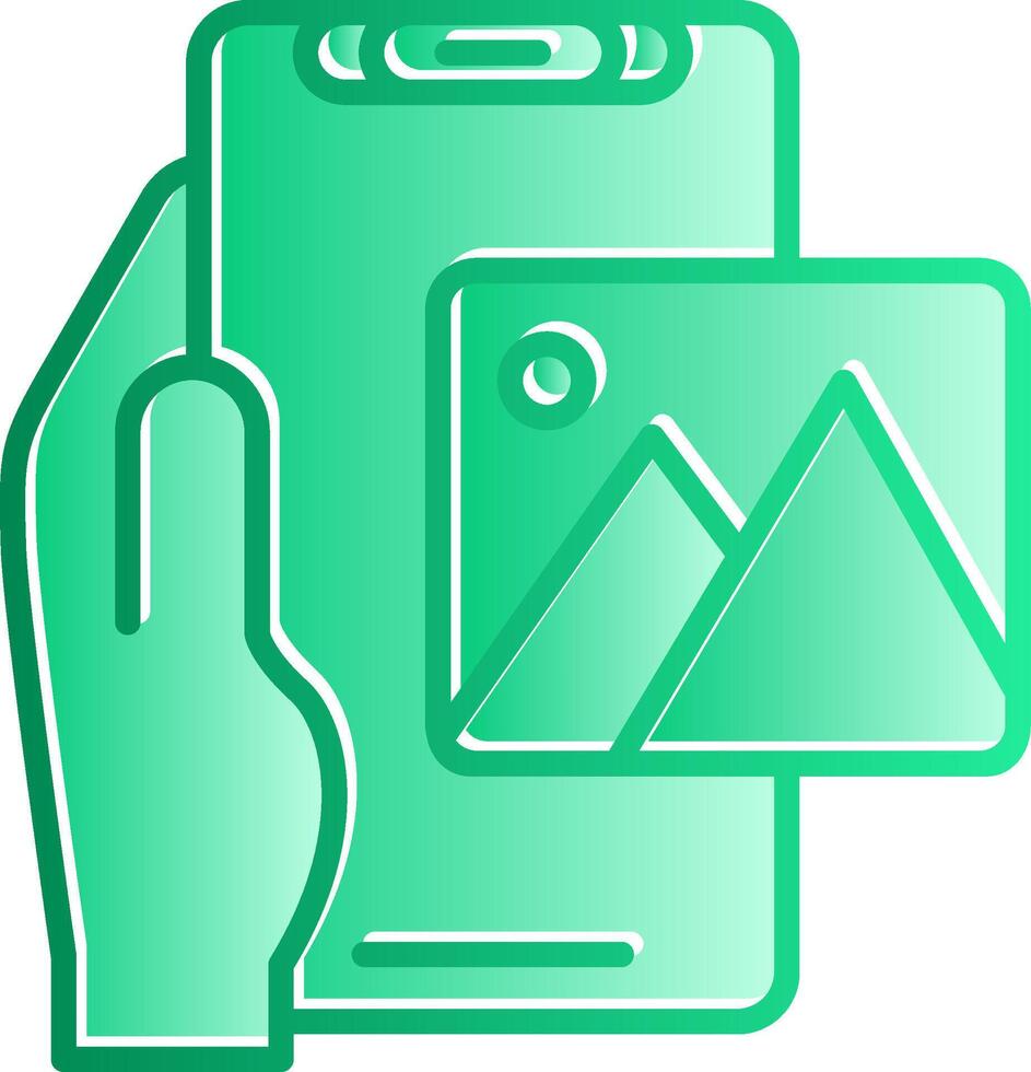Gallery Gradient Slip Icon vector