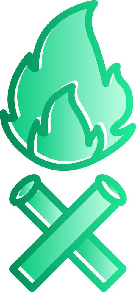 Fire Gradient Slip Icon vector