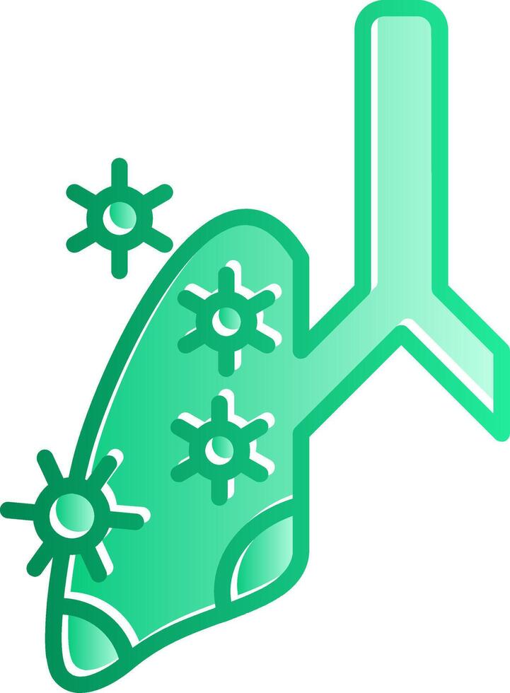Tuberculosis Germs Gradient Slip Icon vector