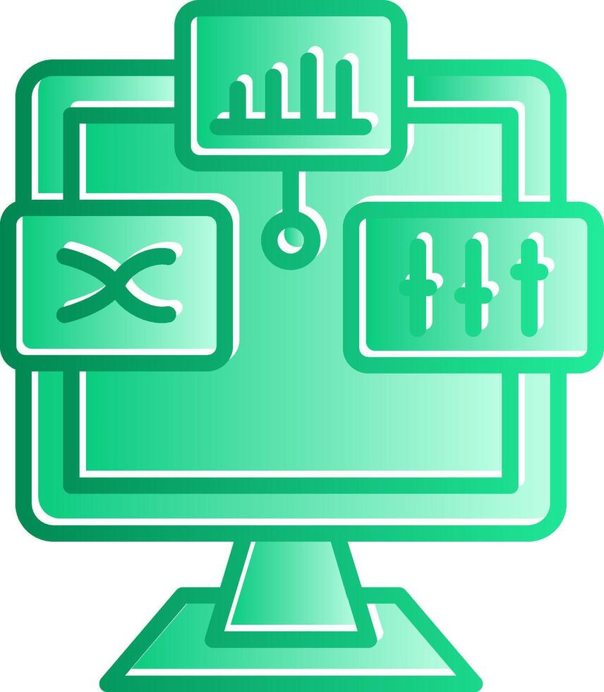 Analysis Gradient Slip Icon vector