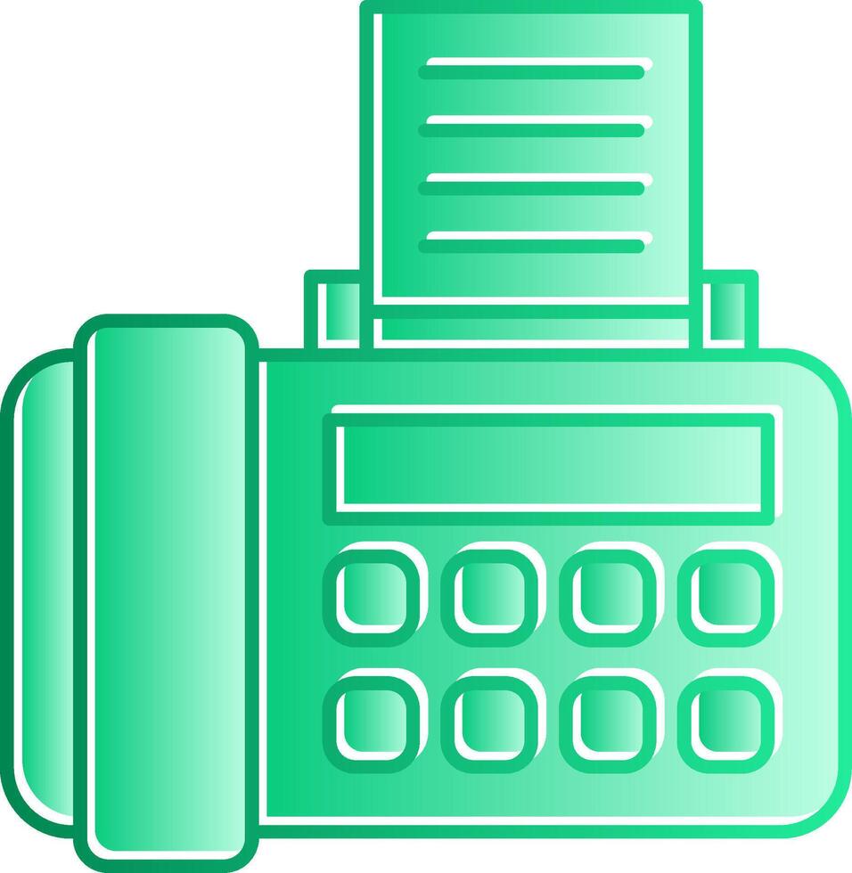 Fax Gradient Slip Icon vector