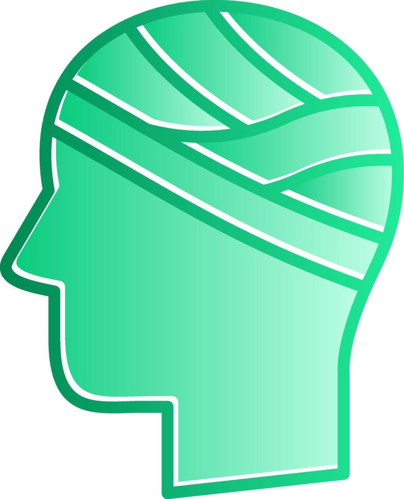 Head Gradient Slip Icon vector