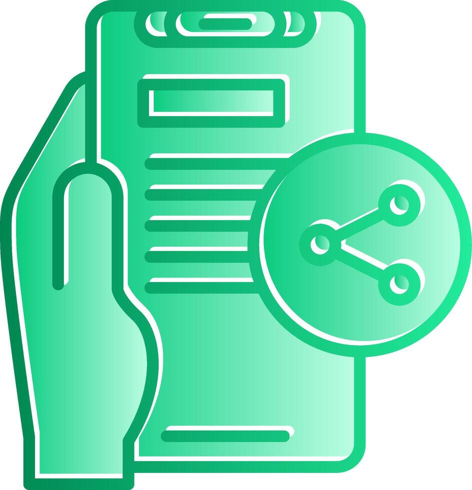 Share Gradient Slip Icon vector