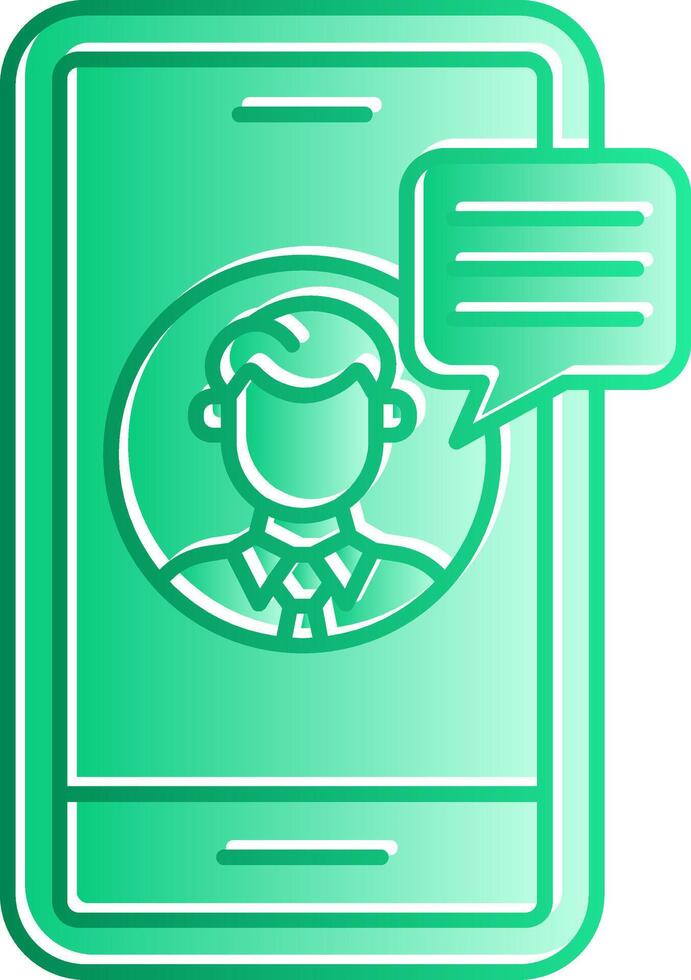 Worker Discussion Gradient Slip Icon vector