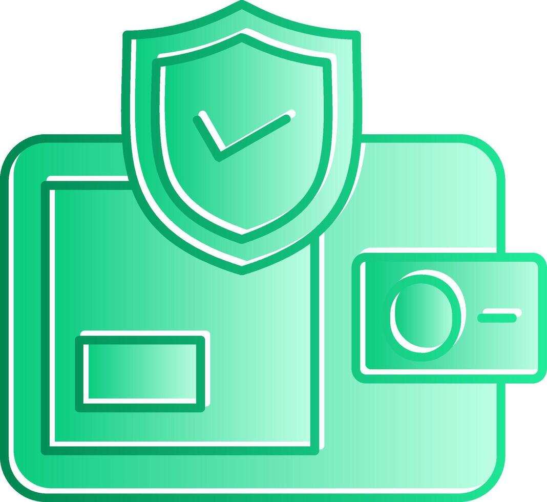 Wallet Gradient Slip Icon vector