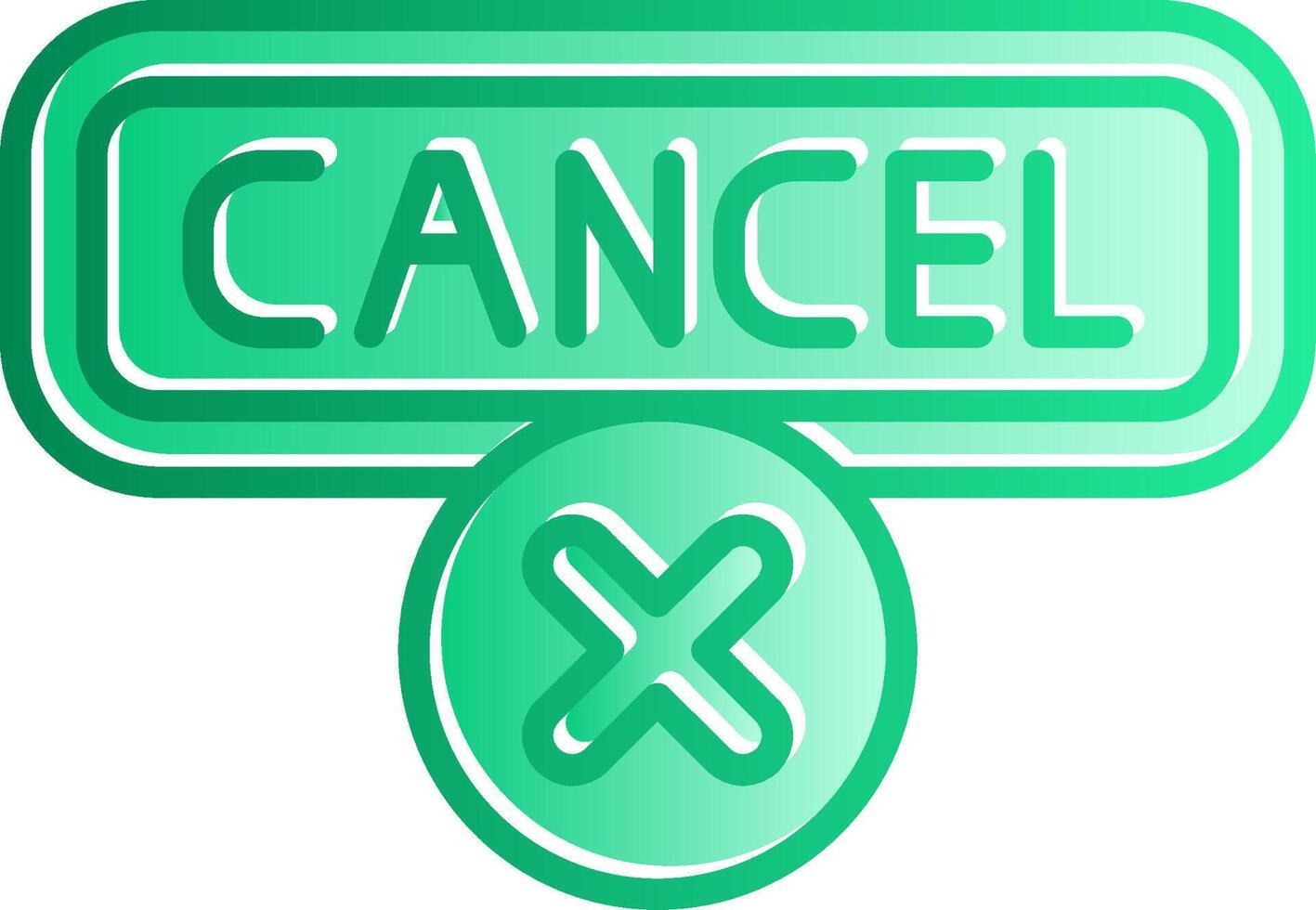 Cancel Gradient Slip Icon vector