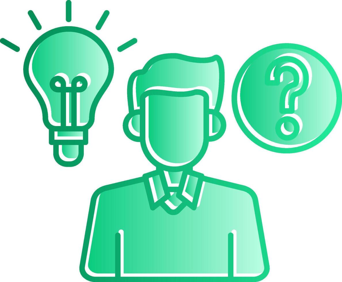 Curiosity Gradient Slip Icon vector