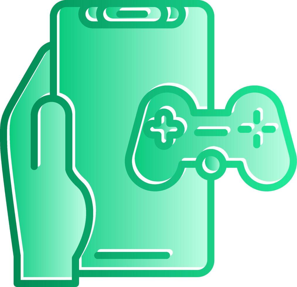 Gaming Gradient Slip Icon vector