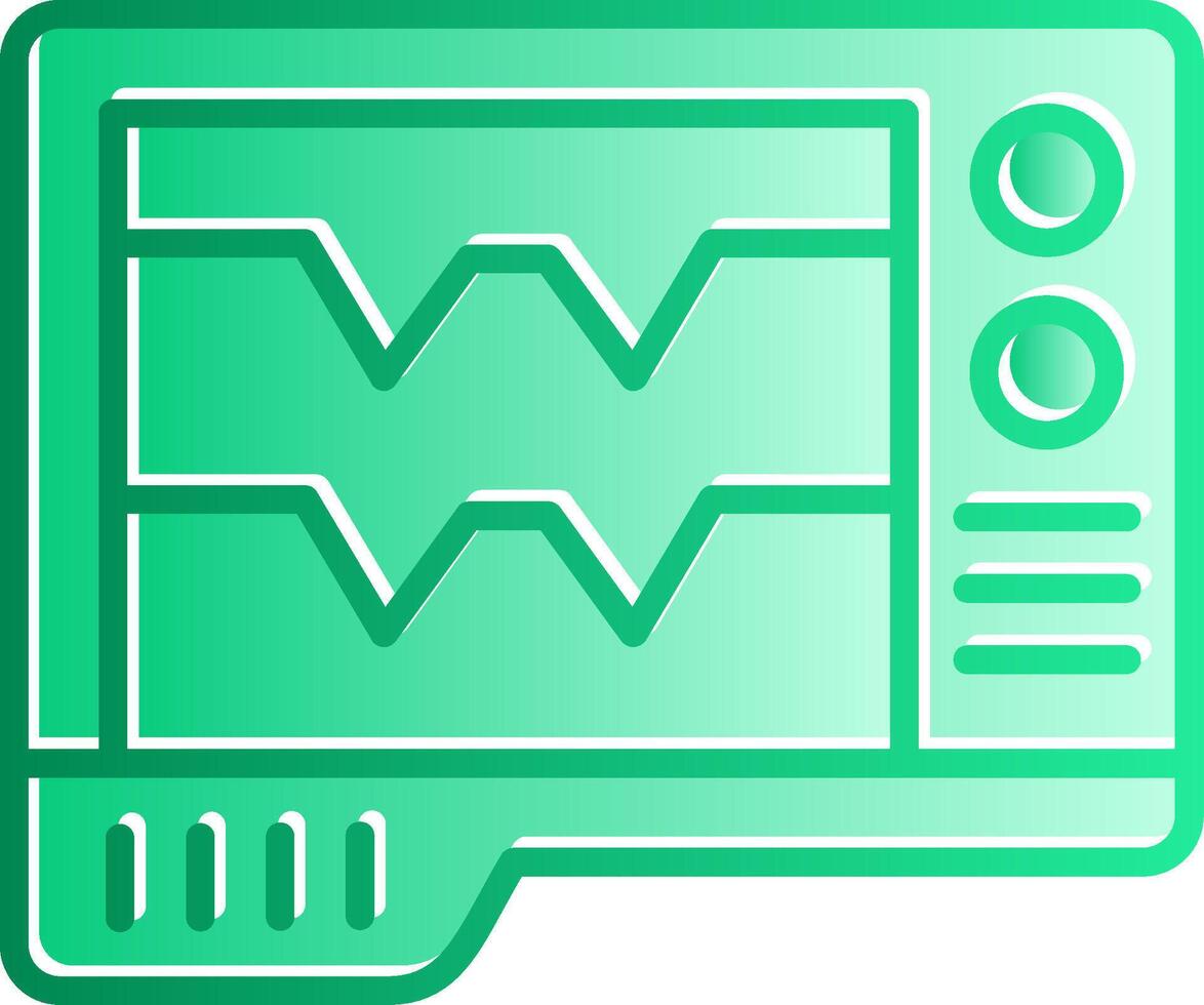Ecg Gradient Slip Icon vector