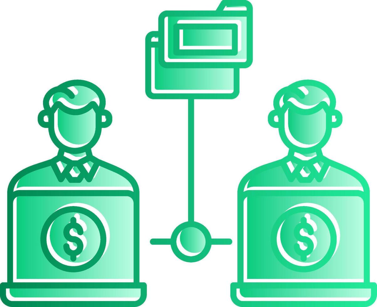 Remote Access Of Files Gradient Slip Icon vector