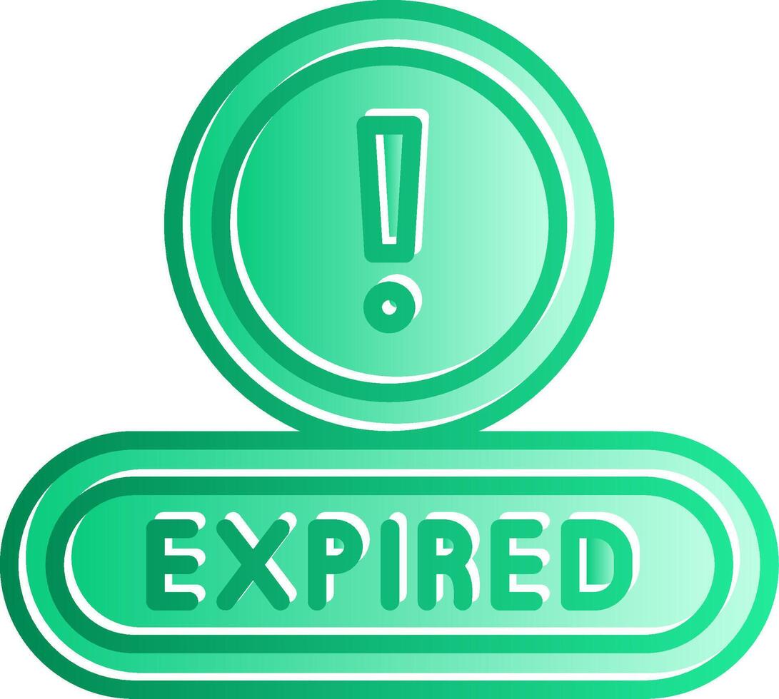 Expired Gradient Slip Icon vector