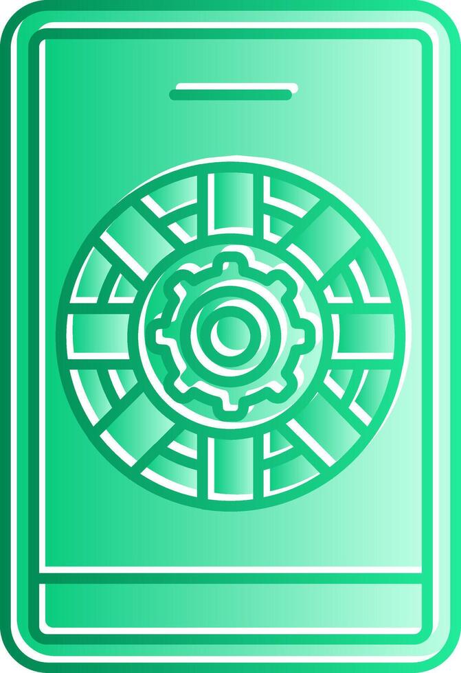 Phone Support Gradient Slip Icon vector