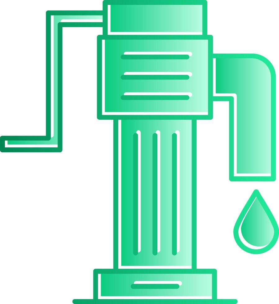 Water Pump Gradient Slip Icon vector